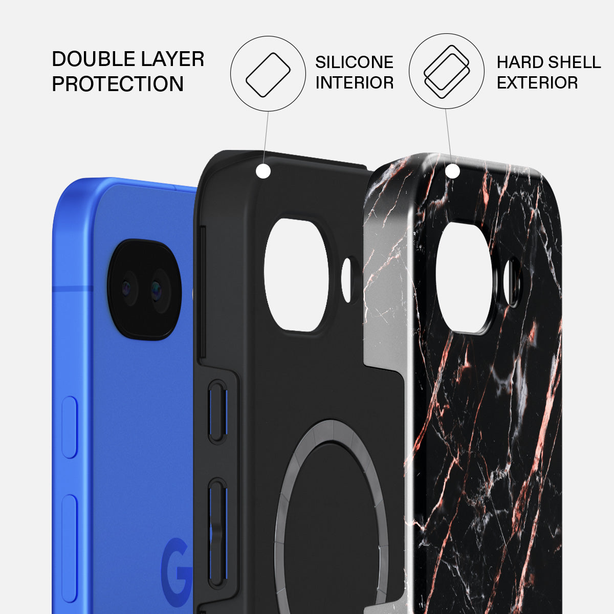 Rose Gold Marble - Google Pixel 10a Case